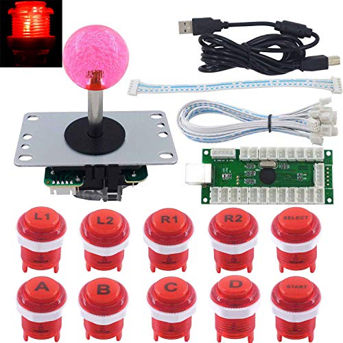 SJ@JX Arcade Game LED DIY Kit Mechanical Keyboard Switch LED Button PC MAME Retropie Arcade Joystick Controller Zero Delay USB Encoder SJ@JX Arcade Game LED DIY Kit Mechanical Keyboard Switch LED Button PC MAME Retropie Arcade Joystick Controller Zero Delay USB Encoder von SJ@JX