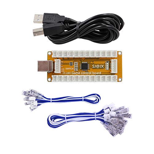 SJ@JX Arcade Game USB Encoder Zero Delay Gamepad LED Button Joystick Controller for Nintendo Switch PC PS3 Retropie Raspberry Pi MAME SJ@JX Arcade Game USB Encoder Zero Delay Gamepad LED Button Joystick Controller for Nintendo Switch PC PS3 Retropie Raspberry Pi MAME von SJ@JX