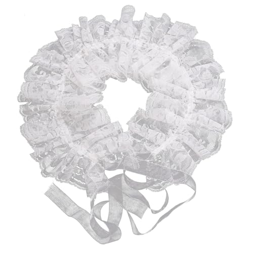 SJHDUNBW EUR Abnehmbarer Kragen mit Spitzenrüsche, Gothic-Kostüm-Accessoire, langes weißes Spitzenhalsstück for Halloween, Maskerade, Steampunk SJHDUNBW EUR Abnehmbarer Kragen mit Spitzenrüsche, Gothic-Kostüm-Accessoire, langes weißes Spitzenhalsstück for Halloween, Maskerade, Steampunk von SJHDUNBW EUR