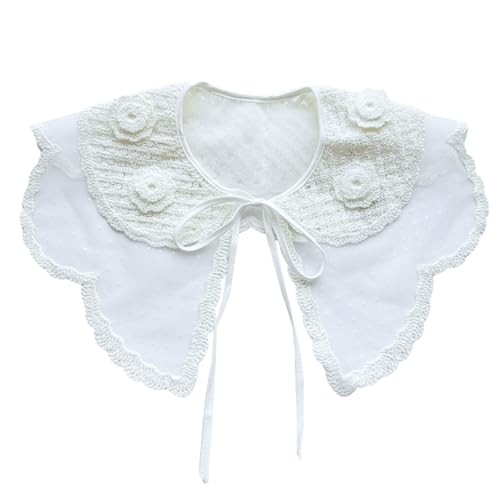 SJHDUNBW EUR Doppellagiger, bestickter Stehkragen aus Baumwolle, abnehmbarer, weißer falscher Kragen for Damen, Vintage-Bluse, Oberbekleidungszubehör SJHDUNBW EUR Doppellagiger, bestickter Stehkragen aus Baumwolle, abnehmbarer, weißer falscher Kragen for Damen, Vintage-Bluse, Oberbekleidungszubehör von SJHDUNBW EUR