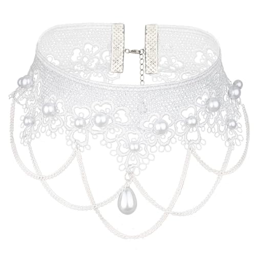 SJHDUNBW EUR Gothic Lace Choker Halskette Eleganter viktorianischer Gothic Halsbandschmuck for Frauen Verstellbares Halloween Cosplay Accessoire SJHDUNBW EUR Gothic Lace Choker Halskette Eleganter viktorianischer Gothic Halsbandschmuck for Frauen Verstellbares Halloween Cosplay Accessoire von SJHDUNBW EUR