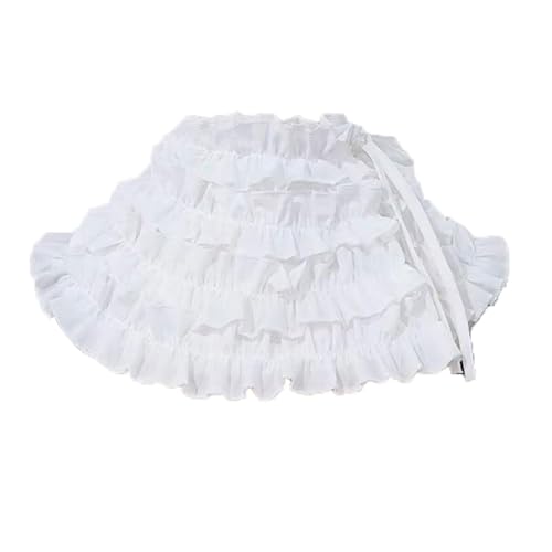 SJHDUNBW EUR Halskrause mit Rüschenkragen aus reiner Baumwolle mit Schnürung, abnehmbares Unisex-Halsband for Cosplay(Blanc) von SJHDUNBW EUR
