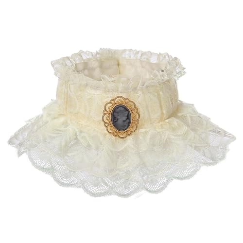 SJHDUNBW EUR Spitzenhalsband im Palaststil mit Fliege, Retro, abnehmbares falsches Halsband, dekorative Gothic-Aristokrat-Halskette for Damen und Herren SJHDUNBW EUR Spitzenhalsband im Palaststil mit Fliege, Retro, abnehmbares falsches Halsband, dekorative Gothic-Aristokrat-Halskette for Damen und Herren von SJHDUNBW EUR