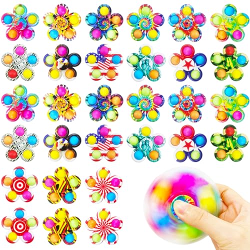 Fidget Spinner Set, Sensorisches Pop Spielzeug Pack, Party Geschenke für Kinder, Schulklassen Preise für Mädchen und Jungen (30) von SJOAUET