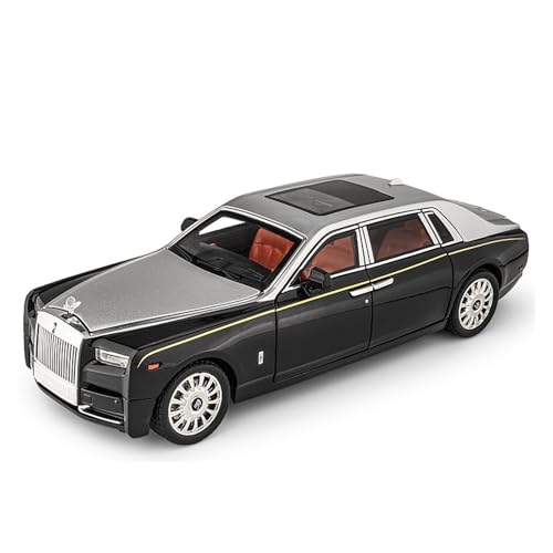 Fahrzeugmodelle 1/18 Phantom Alloy Luxy Automodell Druckguss & Spielzeugfahrzeuge Metallautomodell Simulation Ton und Licht Kindergeschenke(Black with Silvery) von SJOIOOP