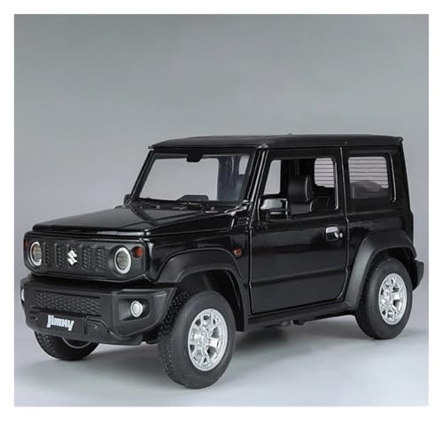 SJOIOOP Druckguss-Modellauto 1:24 Jimny SUV Legierung Automodell Druckguss Metall Geländewagen Automodell Simulation Sound Light Collection Kinder Spielzeug Geschenk(Black) von SJOIOOP