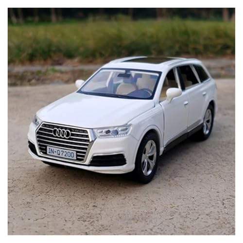 SJOIOOP Fahrzeugmodelle 1:32 Q7 SUV Legierung Automodell Simulation Druckguss Metallfahrzeuge Automodell Hohe Simulation Sound Und Licht Kinderspielzeug Geschenk(White B) von SJOIOOP