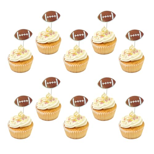 SJUIEO 30 Stück Cupcake-Topper in Ballform, für Babytaufe, Kuchen mit Sportball-Motiven, für Kindergeburtstagspartys, Dekorationen SJUIEO 30 Stück Cupcake-Topper in Ballform, für Babytaufe, Kuchen mit Sportball-Motiven, für Kindergeburtstagspartys, Dekorationen von SJUIEO