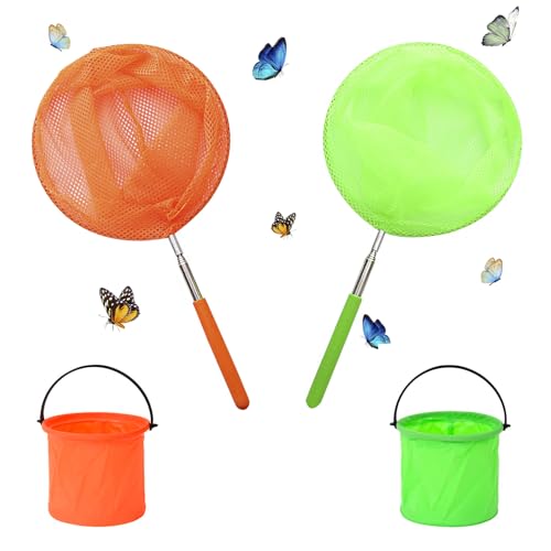 SJUNJIE 2 Stück Kescher Kinder Im Freien Schmetterlingsnetz Kommt mit 2 Faltbaren Eimern Kinder Kescher 36–83,5 cm Fischernetz Kinder Geeignet für Gartenaktivitäten Im Freien SJUNJIE 2 Stück Kescher Kinder Im Freien Schmetterlingsnetz Kommt mit 2 Faltbaren Eimern Kinder Kescher 36–83,5 cm Fischernetz Kinder Geeignet für Gartenaktivitäten Im Freien von SJUNJIE