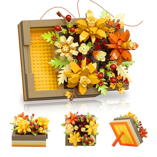 SJUNJIE Klemmbausteine Blumen Oranger 536 Stück Mini Bausteine Blumen Kasten Kann Herausgezogen Werden Blumen Bausteine Set Blumendeko Wohndeko Geschenk für Frauen und Männer SJUNJIE Klemmbausteine Blumen Oranger 536 Stück Mini Bausteine Blumen Kasten Kann Herausgezogen Werden Blumen Bausteine Set Blumendeko Wohndeko Geschenk für Frauen und Männer von SJUNJIE