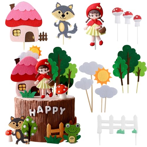 SJUNJIE Tortendeko 14 Stück Kuchendeko Geburtstag RotkäPpchen Tortendeko Geburtstag MäDchen Geeignet für Geburtstagsfeiern Kinderfeste Mottopartys Cake Decoration SJUNJIE Tortendeko 14 Stück Kuchendeko Geburtstag RotkäPpchen Tortendeko Geburtstag MäDchen Geeignet für Geburtstagsfeiern Kinderfeste Mottopartys Cake Decoration von SJUNJIE
