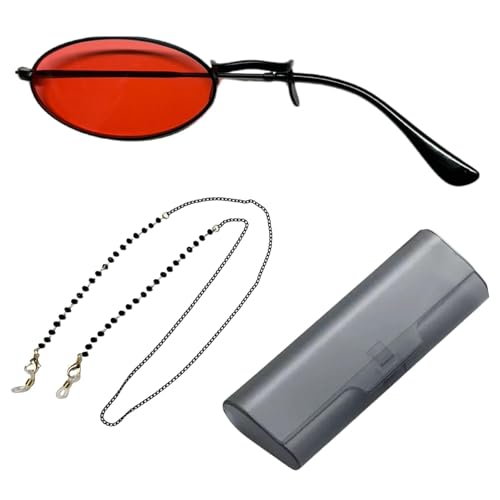 SJZZXU Alastor Cosplay Kostüm Hazbinhotel Cosplay Roter Anzug mit Perücke Haarschmuck Brille Halloween Anime Kostüm (3, Einheitsgröße) von SJZZXU