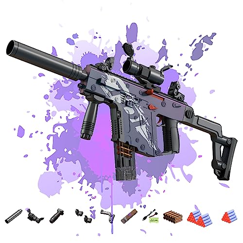Automatic Spielzeug Pistole Kinder, 2 in 1 Modi Elektrische Toy Guns, Farbwechselnde Kinder Pistolen Blasters, Schießspiele Spielzeug für Alter 7 8 9 10 11+ Jahre von SK MISS