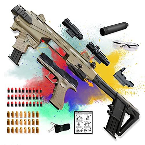 SK MISS Spielzeug Pistole Kinder, Toy Gun mit Zubehörsets, Schaumstoff-Blaster Pistole Spielzeug mit Soft Foam Bullets Darts, Toy Guns für Kinder ab 5 6 7 8 9 Jahren von SK MISS
