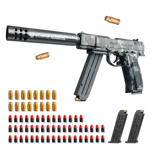 Spielzeug Pistole Kinder, Toy Gun Pistol Fidget, Spielzeug Pistolen Blaster mit Soft Munition, Pistole Spielzeugpistolen für Kinder ab 6 7 8 9+ Jahren (Militärgrün) von SK MISS