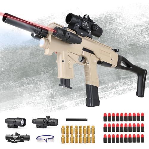 Spielzeug Pistole Kinder, Toy Gun mit Zubehörsets, Aufgerüstete Pistole Spielzeug mit 30 Weicher Schaumstoffkopf, Toy Guns für Kinder ab 14+ Jahren (Stil 3) von SK MISS
