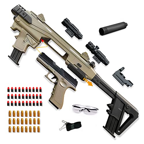 Spielzeug Pistole Kinder, Toy Gun mit Zubehörsets, Aufgerüstete Kinder Pistole Spielzeug mit 30 Weicher Schaumstoffkopf, Toy Guns für ab 14+ Jahren (Upgrade) von SK MISS