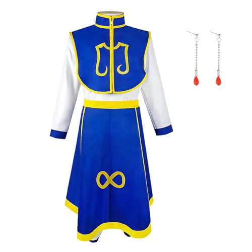 SKAYWHUK Anime Kurapika Cosplay Kostüm Kurapika Blau Weiß Umhang Rock Ohrringe Perücke Halloween Outfit Komplettes Set SKAYWHUK Anime Kurapika Cosplay Kostüm Kurapika Blau Weiß Umhang Rock Ohrringe Perücke Halloween Outfit Komplettes Set von SKAYWHUK