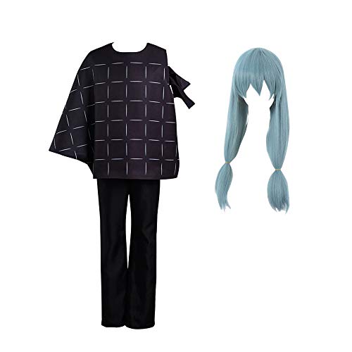 SKAYWHUK Anime Mahito Cosplay Kostüm Mahito Kariertes Hemd Hosen Uniform Halloween Outfit Volles Set von SKAYWHUK