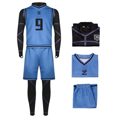 SKAYWHUK Blue Lock Jersey Kostüm Lsagi Yoichi Bachira Meguru Anime Figur Fußball Sportbekleidung mit Perücke Cosplay Outfit SKAYWHUK Blue Lock Jersey Kostüm Lsagi Yoichi Bachira Meguru Anime Figur Fußball Sportbekleidung mit Perücke Cosplay Outfit von SKAYWHUK