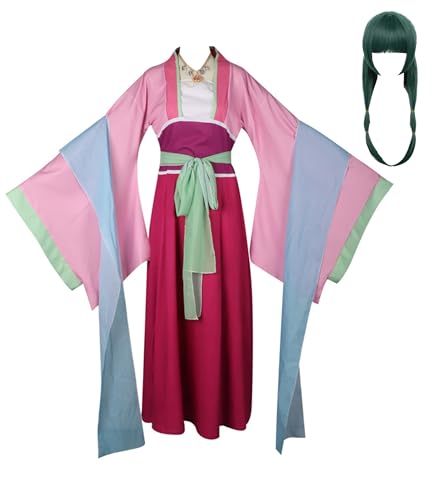 SKAYWHUK Maomao Cosplay Kostüm Maomao Apotheker Kleid Katze Hanfu Perücke Zubehör Komplettset für Frauen von SKAYWHUK