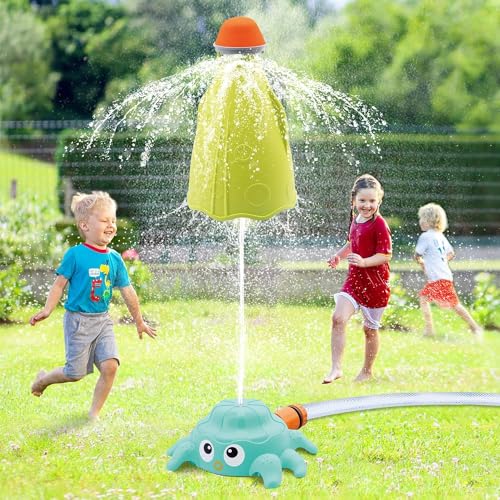 Outdoor Wasserspielzeug Sprinkler für Kinder,Kinder Outdoor Spielzeug in Grüner Oktopus Form Rasensprenger, ideal als Garten Spielzeug im Sommer,Spielzeug für Hinterhof Hof Pool Garten Rasen von SKERITO