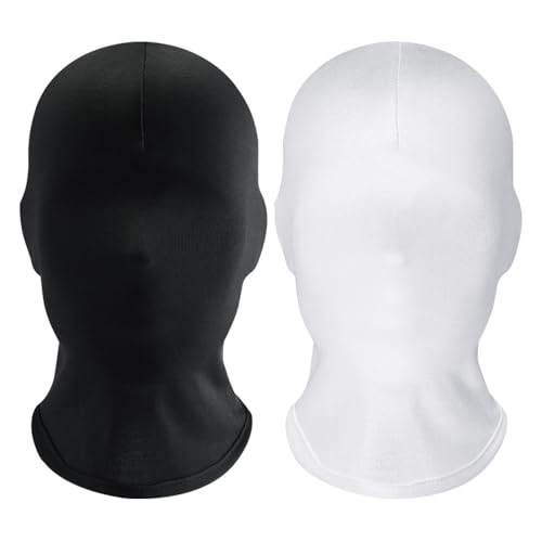 SKHAOVS 2 Stück Vollgesichtsmaske Halloween, Spandex Kopfmaske Gesichtslose Maske, Schwarze Unisex Maske für Party Kostüm Cosplay SKHAOVS 2 Stück Vollgesichtsmaske Halloween, Spandex Kopfmaske Gesichtslose Maske, Schwarze Unisex Maske für Party Kostüm Cosplay von SKHAOVS