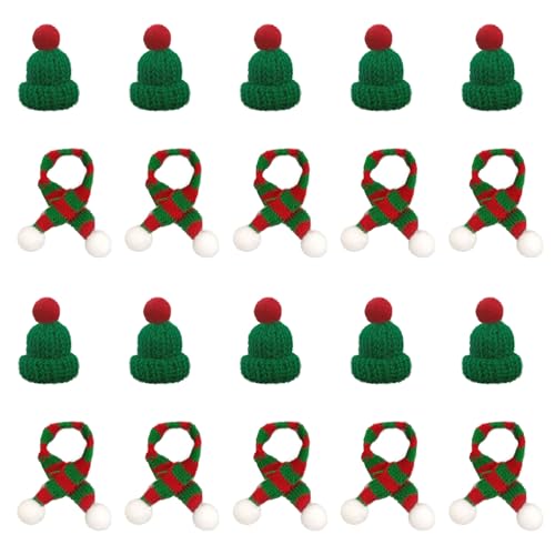 SKHAOVS 20 Stück Grünes Mini Weihnachtsmützen und Schal Set Mini Weihnachtsmannmütze Kleine Weihnachtsmütze Nikolausmütze Mini Mütze Mini Schal für Artikeldekoration DIY Party Weihnachten SKHAOVS 20 Stück Grünes Mini Weihnachtsmützen und Schal Set Mini Weihnachtsmannmütze Kleine Weihnachtsmütze Nikolausmütze Mini Mütze Mini Schal für Artikeldekoration DIY Party Weihnachten von SKHAOVS