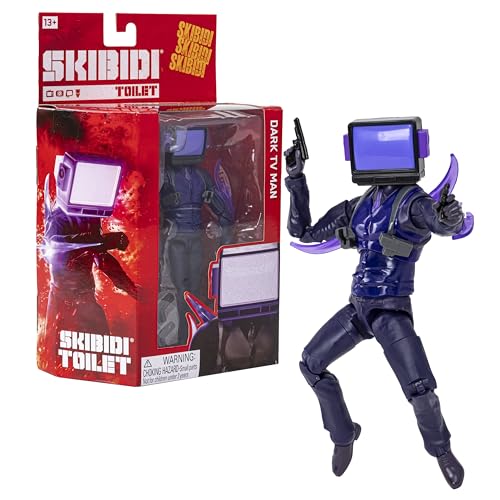 SKIBIDI Toilet Deluxe Figure - Series 2, 15.2 cm Collectible Figures, YouTube Animation Sensation, Officially Licensed Toilet Merch - Dark TV Man SKIBIDI Toilet Deluxe Figure - Series 2, 15.2 cm Collectible Figures, YouTube Animation Sensation, Officially Licensed Toilet Merch - Dark TV Man von SKIBIDI TOILET