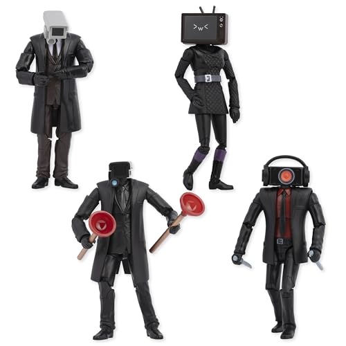 Skibi Toilet Deluxe Actionfiguren aus Cameraman, 16 cm, mit Zubehör, 4 Verschiedene Designs Skibi Toilet Deluxe Actionfiguren aus Cameraman, 16 cm, mit Zubehör, 4 Verschiedene Designs von SKIBIDI TOILET