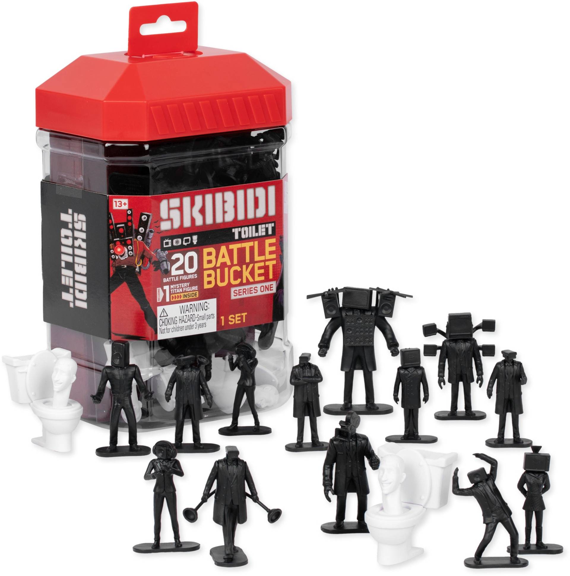 Skibidi Toilet Battle Bucket Figurenset Series 1, 20 Teile von SKIBIDI TOILET
