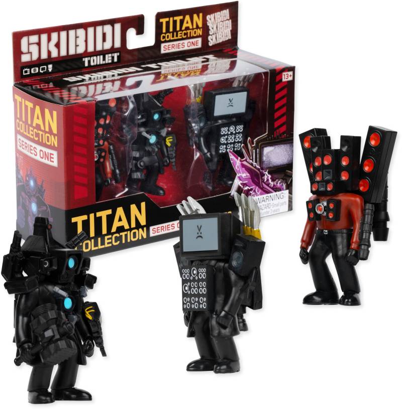 Skibidi Toilet Titan Collection Figurenset Series 1, 3er-Pack von SKIBIDI TOILET