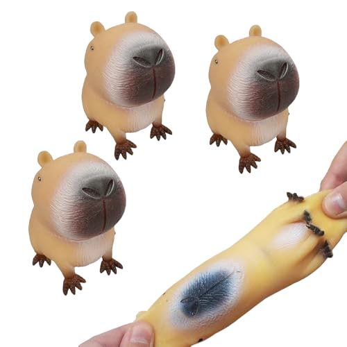 SKIKHN Anti Stress Spielzeug, 3 Stück Kapybara Stressball Kinder, Lustig Squishy Squeeze Spielzeug, Capybara Antistress Spielzeug, Stress Squeeze Spielzeug, Anti Stress Geschenke für Erwachsene Kinder SKIKHN Anti Stress Spielzeug, 3 Stück Kapybara Stressball Kinder, Lustig Squishy Squeeze Spielzeug, Capybara Antistress Spielzeug, Stress Squeeze Spielzeug, Anti Stress Geschenke für Erwachsene Kinder von SKIKHN