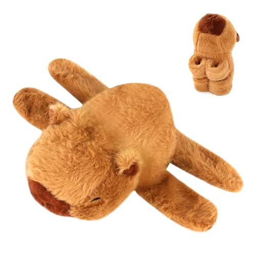 SKIKHN Capybara Schnapparmband, Capybara Plüsch Slap Bands Spielzeug, Capybara Kuscheltier Snap Armband Geschenke, Capybara Slap Armband, Capybara Kuscheltier Schnapparmband für Kinder (18 cm) von SKIKHN