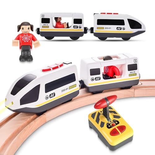 SKIKHN Eisenbahn Kinder Elektrisch, Batteriebetriebener Zug Magnetanschluss, Lernspielzeug RC Zug mit Sound- und Lichteffekten, Kinder Lokomotive kompatibel für ab 3+ Jahren SKIKHN Eisenbahn Kinder Elektrisch, Batteriebetriebener Zug Magnetanschluss, Lernspielzeug RC Zug mit Sound- und Lichteffekten, Kinder Lokomotive kompatibel für ab 3+ Jahren von SKIKHN