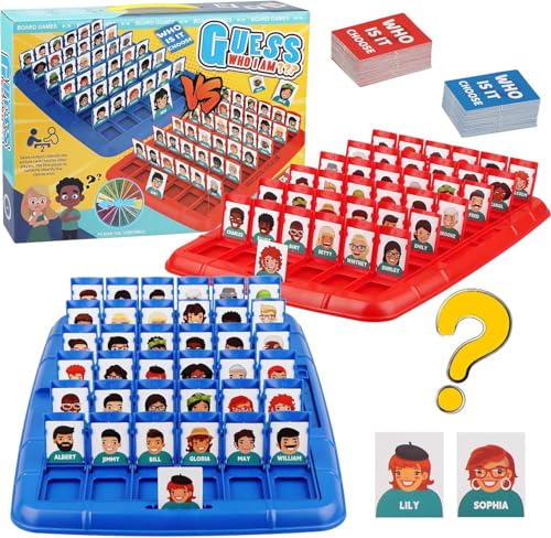 SKIKHN Family Erraten Spiele, Groß Wer Ist Es Lustiges Ratespiel Brettspiel, Guess Who Whats Their Name, Wer Ist Es Spiel, für Die Ganze Familie, Family Eltern Kinder Party Ab 3 Jahre SKIKHN Family Erraten Spiele, Groß Wer Ist Es Lustiges Ratespiel Brettspiel, Guess Who Whats Their Name, Wer Ist Es Spiel, für Die Ganze Familie, Family Eltern Kinder Party Ab 3 Jahre von SKIKHN