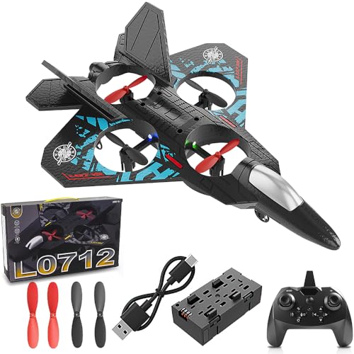 SKIKHN RC Flugzeug, 2,4 GHz RC Flugzeug für Kinder mit Licht, Vertikal Startendes Schaumflugzeug, 360°-Flip, 6 Achsen Gyro Stabilisator RCFlugzeug Anfänger für Kinder Erwachsene von SKIKHN