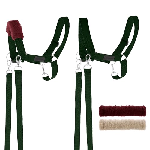 SKIPPI Halfter für Hobby Horse - Dunkelgrün, Hobby Horse Zubehör, Zügeln und 2 Polster im Set, Universalgröße Halfterset SKIPPI Halfter für Hobby Horse - Dunkelgrün, Hobby Horse Zubehör, Zügeln und 2 Polster im Set, Universalgröße Halfterset von SKIPPI