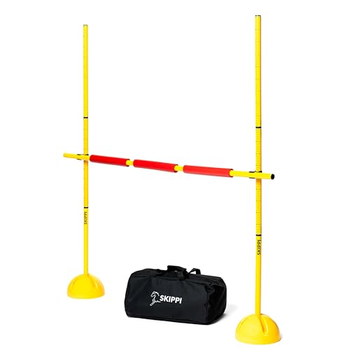 SKIPPI Sprunghindernis für Hobby Horse 135 cm, Leichtes, Tragbares Hindernis für Steckenpferd, Hobby Horse Zubehör, Hobby Horsing Hürden, verstellbare Höhe SKIPPI Sprunghindernis für Hobby Horse 135 cm, Leichtes, Tragbares Hindernis für Steckenpferd, Hobby Horse Zubehör, Hobby Horsing Hürden, verstellbare Höhe von SKIPPI