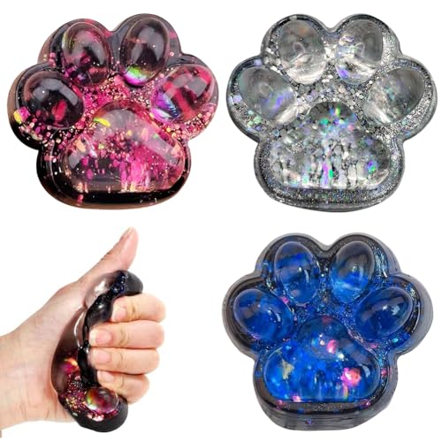 Cat Paw Squishy Toy, 3 Stück Katzenpfoten Anti Stress Squeeze Spielzeug, Süße Weiche Quetschspielzeuge, Squishy Katze Pfote, Stressabbau Fidget Toys für Kinder und Erwachsene Cat Paw Squishy Toy, 3 Stück Katzenpfoten Anti Stress Squeeze Spielzeug, Süße Weiche Quetschspielzeuge, Squishy Katze Pfote, Stressabbau Fidget Toys für Kinder und Erwachsene von SKIPTHYBER