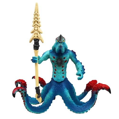 Eldrador Monster Octopus Figure Realistische Mythisches Warcraft Octopus Action Figur Meeres Familie Monster Mythische Modell mit Waffe Magische Energie Kreatur Spielzeug für Kinder ab 3 Jahren von SKIPTHYBER