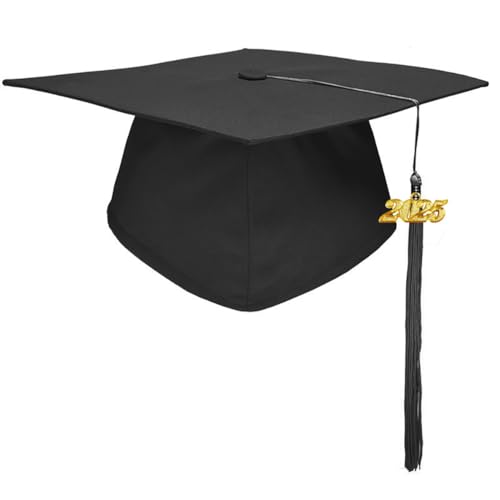 SKIPTHYBER Bachelor Hut Unisex Doktorhut Graduation Cap Verstellbar Bachelor Abschluss Hut für Abschlussfeiern vom Studium, Universität, Hochschule,BachelorHut in Schwarz von SKIPTHYBER
