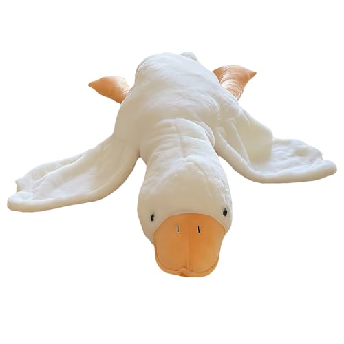 SKIPTHYBER Gans Kuscheltier, Ente Stofftier Plüsch Gans Kissen Puppe, Kinder Weiches Gans Plüschtier Ideal Als Schlafbegleiter Und Dekoration (50cm) von SKIPTHYBER
