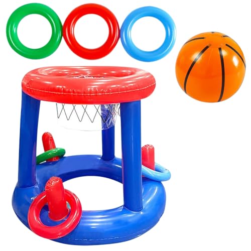 SKIPTHYBER Wasserspielzeug Kinder Aufblasbares Pool-Basketball-Spielzeug, Schwimmbecken Basketballspiel mit Kreis & Bälle, Kinder Wasserspiele Wasserspielzeug Wurfspiele-Set für Sommer SKIPTHYBER Wasserspielzeug Kinder Aufblasbares Pool-Basketball-Spielzeug, Schwimmbecken Basketballspiel mit Kreis & Bälle, Kinder Wasserspiele Wasserspielzeug Wurfspiele-Set für Sommer von SKIPTHYBER