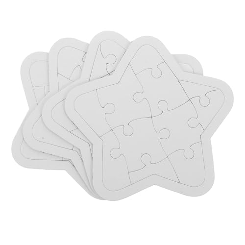 4 Blätter Diy Leere Puzzles Puzzle für Ausmalen und Gestalten Kreative Freizeitbeschäftigung für Kleine Künstler von SKISUNO