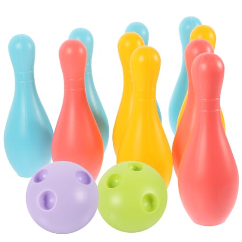 SKISUNO 1 Satz Bowling für Bälle Kunststoff Interaktives Indoor Bowling für Fördert Motorische Fähigkeiten und Teamspiel für Kindergeburtstage und Familienaktivitäten von SKISUNO