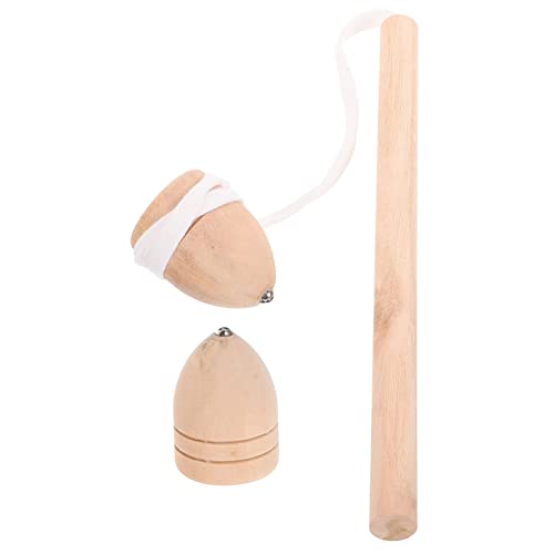 SKISUNO 1 Satz Holz Gyroskop Spielzeugset Traditionelles Montessori für Fördert Hand Augen Koordination und Kreativität Langlebig und Sicher für Stundenlangen Spielspaß von SKISUNO
