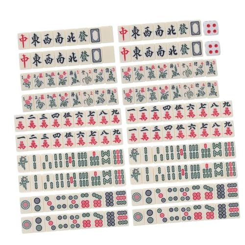 SKISUNO 1 Satz Reise Mini Mahjong Chinesische Mahjong Spielsteine für Outdoor Aktivitäten mit Würfeln für Partys und Camping SKISUNO 1 Satz Reise Mini Mahjong Chinesische Mahjong Spielsteine für Outdoor Aktivitäten mit Würfeln für Partys und Camping von SKISUNO