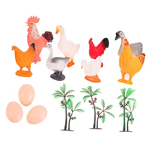 SKISUNO Geflügel-Desktop-Dekoration 8-teiliges Tiermodell Realistisches Tierspielzeug Für Jungen Und Mädchen Lernspielzeug-Set Für Den Bauernhof von SKISUNO