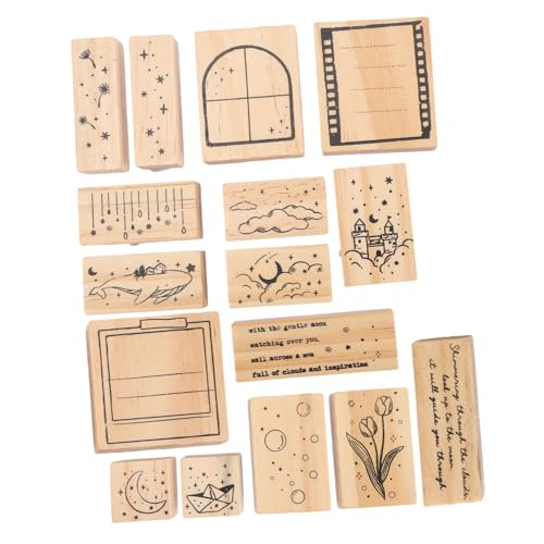 SKISUNO 1 Schachtel Romantische Holzstempel Set für DIY Scrapbooking mit Kreativen Blumenmotiven Handgefertigte Holzstempel für Bastelprojekte Tagebuch und Kartengestaltung SKISUNO 1 Schachtel Romantische Holzstempel Set für DIY Scrapbooking mit Kreativen Blumenmotiven Handgefertigte Holzstempel für Bastelprojekte Tagebuch und Kartengestaltung von SKISUNO